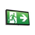 Ansell LED Muurmontage Nooduitgang Bord End LED Zwart 2.5W 18lm - 860 Daglicht | Testknop