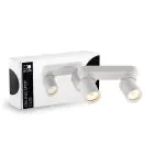 D'Lite Plafond Spot Clio Wit Kantelbaar| Geschikt voor 2x GU10