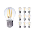 Voordeelpak 10x Noxion Lucent Lustre LED E27 Kogel Filament Helder 4.5W 470lm - 827 Zeer Warm Wit | Dimbaar - Vervangt 40W