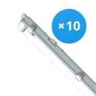 Voordeelpak 10x Noxion LED Waterdichte Montagebalk Behuizing Poseidon V2.0 | Geschikt voor 1x150cm LED Buis