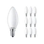 Voordeelpak 10x Philips Corepro LED Kaars E14 Mat 2.2W 250lm 827 Zeer Warm Wit - Vervangt 25W