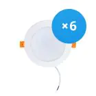 Voordeelpak 6x Bright Choice LED Downlight 12W 1080lm 120D - 840 Koel Wit | Zaagmaat 115mm - Vervangt 1x18W
