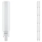 Voordeelpak 10x Ledvance Dulux-D LED 7W - 830 Warm Wit | 4-Pin - Vervangt 18W