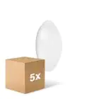 Voordeelpak 5x Ledvance LED Bulkhead Surface Circulair 250 Wit 13W 960lm - 840 Koel Wit | 250mm - IP44 