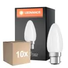 Voordeelpak 10x Ledvance Classic Performance LED Lamp B22d Kaars Filament Mat 4.8W 470lm - 827 Zeer Warm Wit | Dimbaar - Vervangt 40W