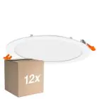 Voordeelpak 12x Osram LED Downlight Recess Slim Wit 22W 2000lm 110D - 840 Koel Wit| Zaagmaat 200mm - IP20