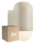 Voordeelpak 6x Nordlux Heka Wandlamp Aluminium Sanded |IP54 - Geschikt voor E27