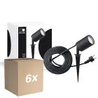 Voordeelpak 6x D'Lite Prikspot Fuse Aansluitsnoer Zwart | IP65 - Geschikt voor 1x GU10 | incl. cable 2 Meter